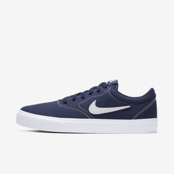 Nike SB Charge Canvas - Férfi Deszkás Cipő - Sötétkék/Sötétkék/Fekete/Fehér